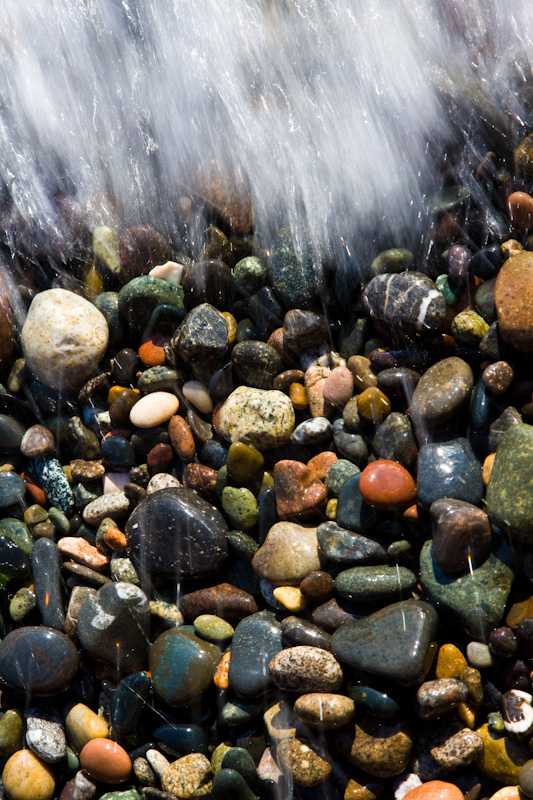 Wave Breaking Over Pebbles